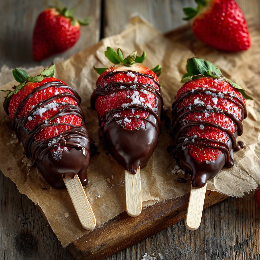 Chocolate-Dipped Strawberry Pops