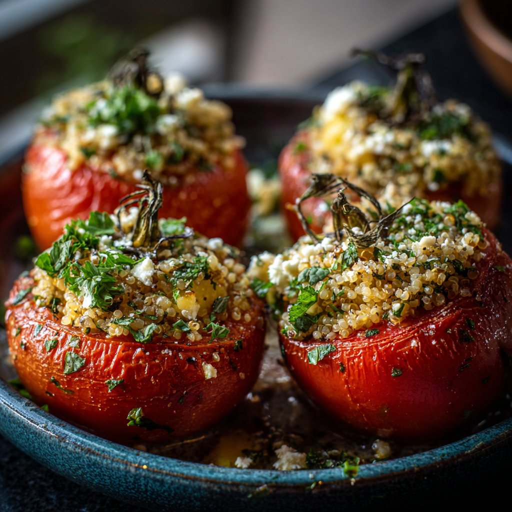 Herbed Quinoa Stuffed Tomatoes