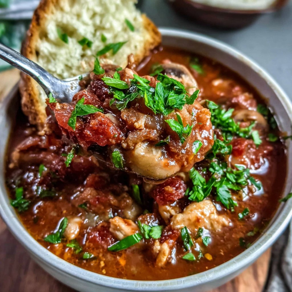Turkey Mushroom Chili Bowl