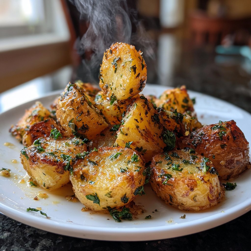 Crispy Garlic Butter Potatoes