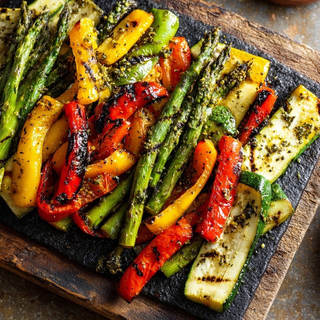 Healthy Lemon Herb Grilled Veggies