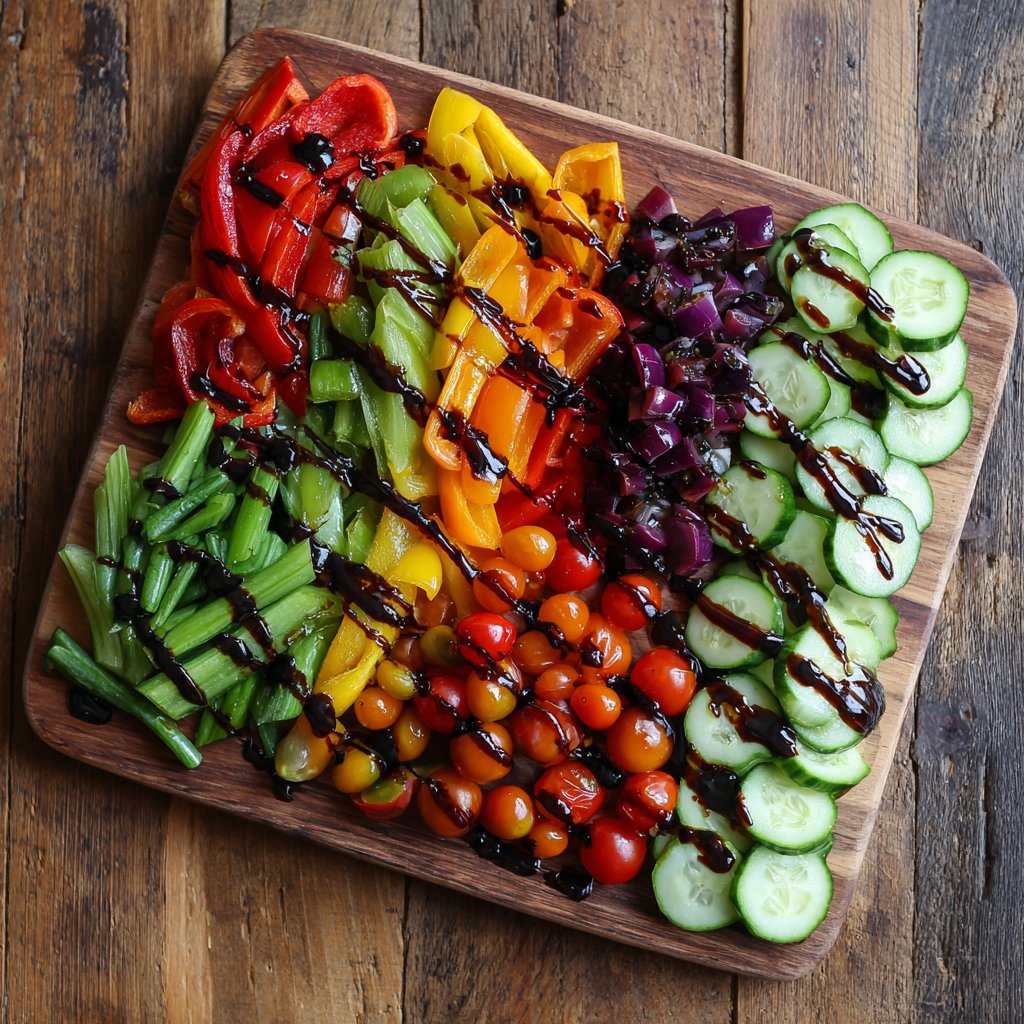 Vibrant Rainbow Veggie Platter